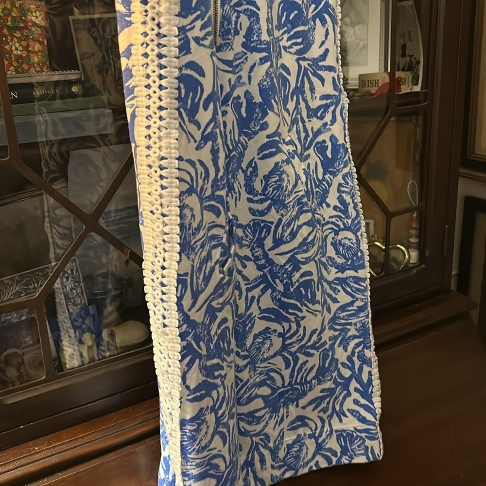 Lilly Pulitzer Classic Blue and White Lobster Skipper Dress Women's Size XS - Picture 4 of 12